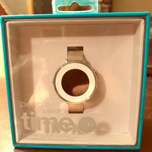Pebble Time 14 Smart Watch New Silver/Stone